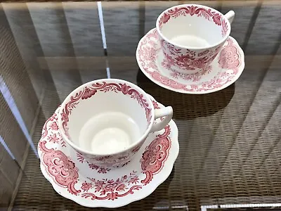 Buy Ridgway Staffordshire England ‘Windsor’ Pair Of Tea Cup & Saucers / RARE SECOND • 30£