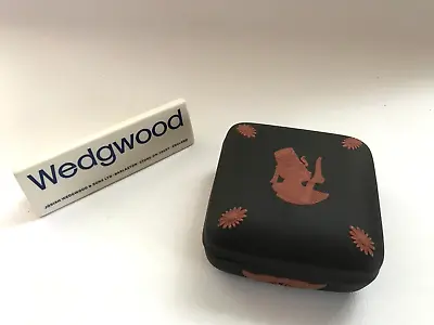 Buy Wedgwood Black Jasperware Square Shaped Trinket Box  In Excellent Condition . • 39.99£