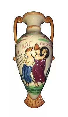 Buy Made In Japan Miyata Ware Vintage Hand Painted Pottery 7” Wall Pocket Vase • 19.27£