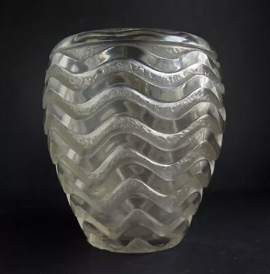 Buy A RenÉ Lalique Meandres Clear And Frosted Glass Vase, 1934, Signed • 750£