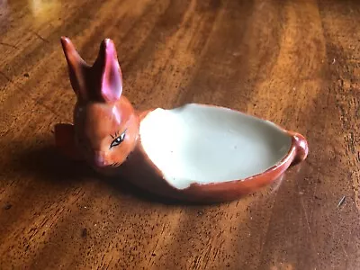 Buy Carltonware Ashtray. Delightful Rabbit Design With Pink Nose & Ears/orange Bow. • 30£