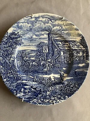 Buy Antique English Blue And White Pottery- Wood And Sons Plate • 7£