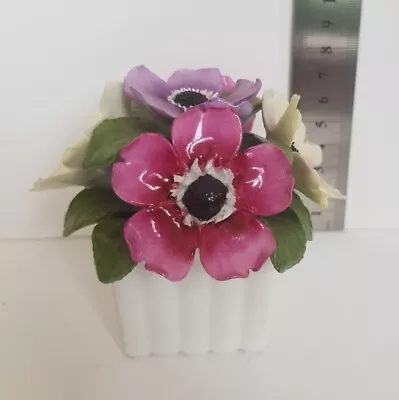 Buy Vintage Aynsley Posy Vase With Bone China Flowers, Floral Bouquet • 5£