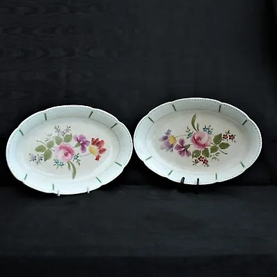 Buy Antique Wedgwood Creamware Dishes Botanical Pattern England, 29.5cm Long • 15£