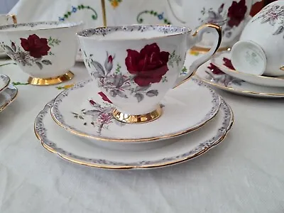 Buy Vintage ROYAL STAFFORD Bone China ROSES TO REMEMBER Teacup Saucer Plate Type 1 • 7.99£