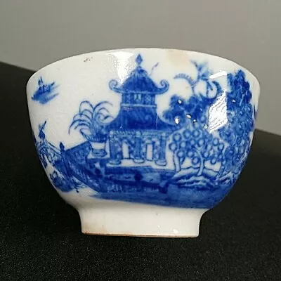 Buy Antique English Transware Blue And White Tea Bowl Georgian Cup 8cm Wide • 39£