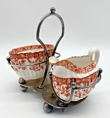 Buy Antique Copeland Indian Tree Spode China, Milk Jug & Sugar Bowl In A Stand   K12 • 25£