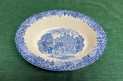 Buy Wedgwood Queen's Ware ROMANTIC ENGLAND Blue Oval Vegetable Serving Bowl • 37.79£