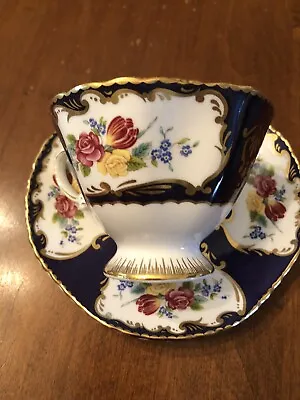 Buy Vintage Cobalt  Fine Bone China Cup And Saucer Duchess  England • 10.59£