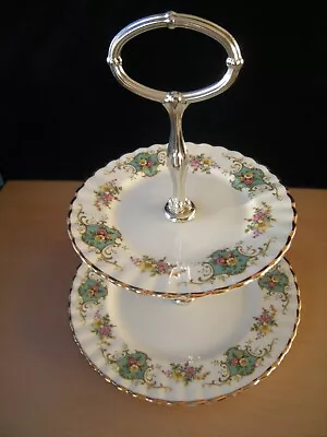 Buy Vintage Royal Sutherland Small 2-tier Cake Stand • 9.99£