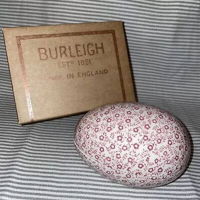 Buy BURLEIGH POTTERY Pink Felicity Egg Trinket Pot Sweets Chocolate New In Gift Box • 22£