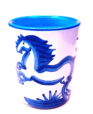 Buy Vintage M.A. Hadley Kentucky Derby Blue Horse Cup~mint Julep Mug~art Pottery!!! • 23.65£