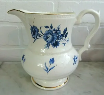 Buy Lord Nelson Pottery England Cream Milk Pitcher Off White Color W/ BLUE FLOWERS  • 23.57£