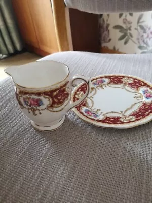 Buy Queen Anne Regency China Creamer And Small Plate • 3.50£