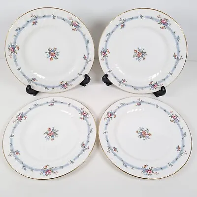 Buy Minton Chartwell Luncheon Plates 23cm Floral Fine Bone China England Vintage X 4 • 32.19£