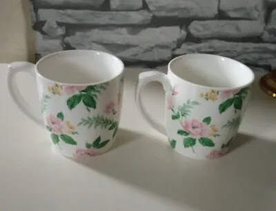 Buy Laura Ashley Pink Floral Mugs Flowers X 2 • 18£