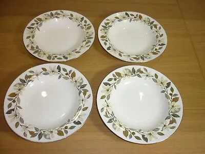 Buy Set Of 4 Wedgwood Beaconsfield China Rimmed Soup Bowls • 12.99£