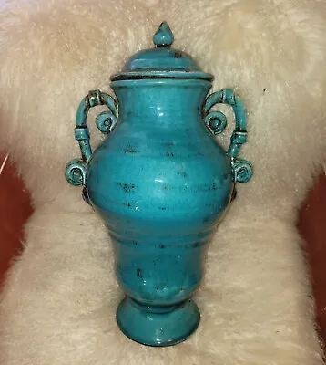 Buy ⚱️⚱️Burmantofts Style Blue Glazed Terracotta Urn, England?, Circa 1920? ⚱️⚱️ • 260.80£