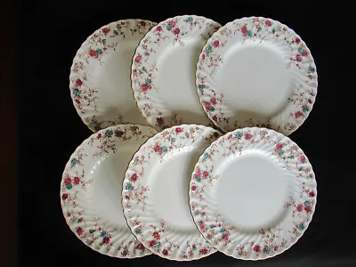 Buy Minton Ancestral Pattern 6 X Dinner Plates 10¾ Inches • 50£