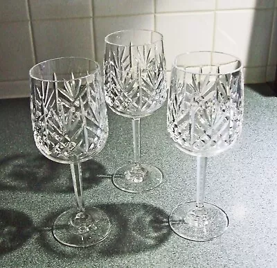 Buy Three EDINBURGH INTERNATIONAL Crystal Wine Glasses 7 1/2  Tall • 33.21£