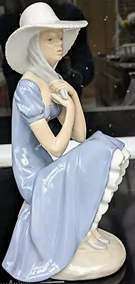 Buy Large Lladro Nao Sitting Lady Porcelain Figure. Retired. Mint Cond. Pamela. 1992 • 33.99£