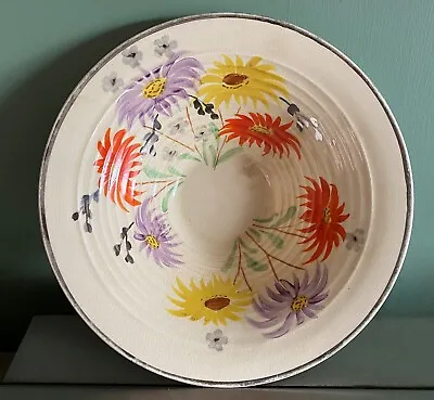 Buy Arthur Wood Art Deco Floral Bowl / Dish 1930's, 8.5 In Diameter • 12.95£