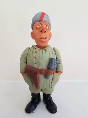 Buy Vintage WWII Ukraine Soldier  Figurine. Clay Handmade, Signed. • 19.18£