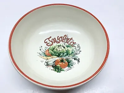 Buy Italy Ceramica Castellania Insalata Pasta Salad Serving Bowl Ceramic Vintage • 11.99£