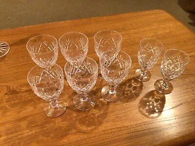 Buy 8 Royal Doulton Vintage Crystal Glasses 1930 Good Condition • 30£