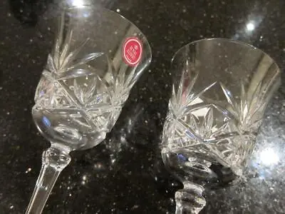 Buy Pair Of Royal Albert Hampton Table Wine Glasses Upturned Bell Shaped 16cm • 15£