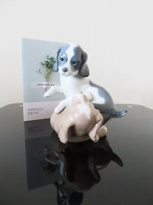 Buy Lladro Porcelain Series Nao Two Cute Puppies Playing , Collectible Dogs, Animal • 42£