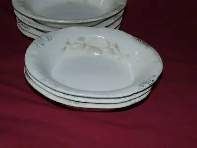 Buy John Maddock & Sons Royal Vitreous England Serving Dishes Lot Of 7 White W/ Gold • 28.81£