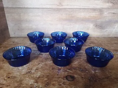 Buy 8 X Colorex Cobalt Blue Glass Sweet Bowls 10.5cm. • 42£