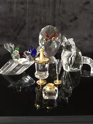 Buy Crystal Animal Collection-Cat,Owl, Champagne Bucket + Glass, Birds Etc • 12£