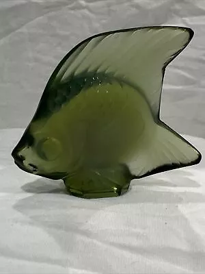 Buy Lalique France Fish Sculpture In 'Green Opalescent' No Box • 95.32£