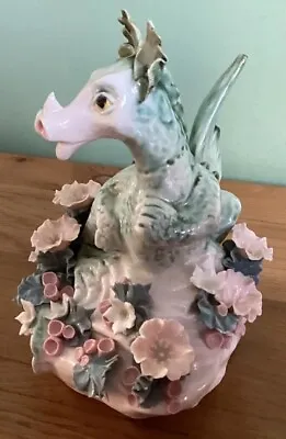 Buy Gorgeous Chessell Pottery Porcelain  Dragon & Flowers Green Pastels Vintage Rare • 39.99£