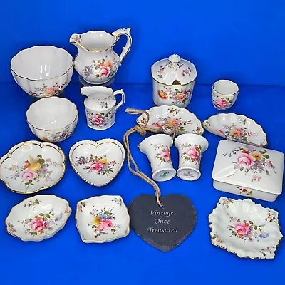 Buy DERBY POSIES Royal Crown Derby 16 MIXED PIECES * Jugs, Bowls, Dishes, Pots * EXC • 69.95£