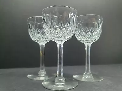 Buy 3x Lovely Antique Cut Glass Crystal Cordial Glasses 9 1/2  • 20£