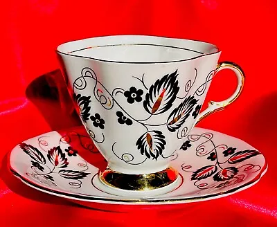 Buy Royal Clarence,England Bone China Footed Tea Cup&Saucer, Queen Tiara Gold Decor • 17.03£