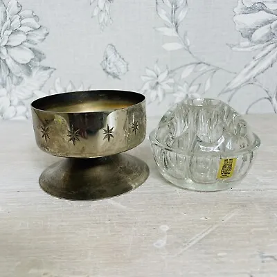 Buy Silver Plate Cavalier Rose Bowl With Reim France Glass Flower Frog • 9.15£