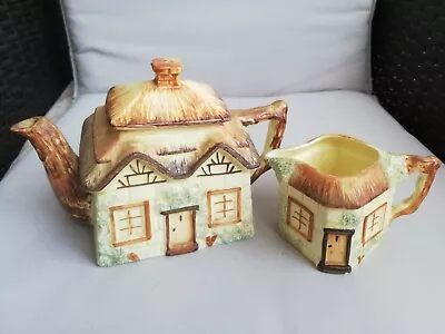 Buy Keele Street Pottery Co Ltd Cottage Design Teapot And Milk Jug • 9.99£
