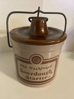 Buy Antique Old Fashioned Sourdough Starter Crock Stoneware Jar • 33.19£