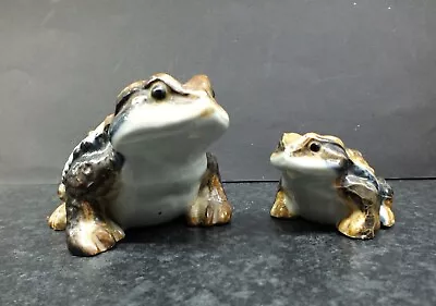 Buy Two Superbly Modelled And Decorated Studio Pottery Ceramic Toads • 18£