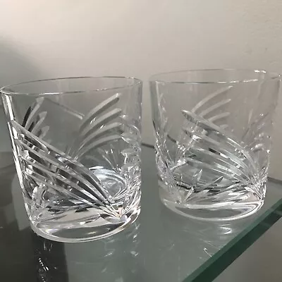 Buy Lovely Pair Of Edinburgh Crystal Old Fashioned Whiskey Glasses • 20£