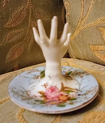 Buy Very Pretty, Elegant Antique Porcelain Hand Ring Holder  • 15£