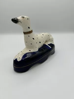 Buy Antique Staffordshire Ware England Figurine Dalmatian Whippet Dog Pen Holder • 35£