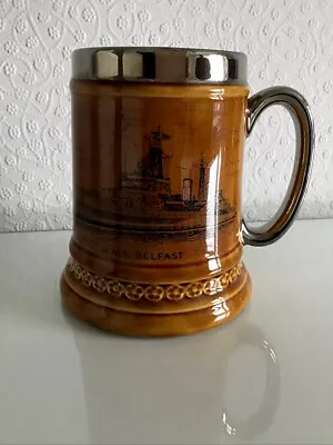 Buy Tankard Lord Nelson Pottery HMS Belfast Mug • 12£