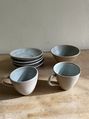 Buy Bernard Leach Pottery Coffee Cups And Saucers And Sugar Bowl • 40£