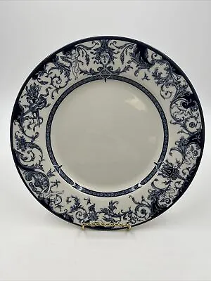 Buy Queen's The Royal Palaces Dinner Plate 10 5/8   Cherubs Blue White Bone China • 48.25£