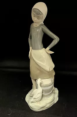 Buy Lovely Lladro “Girl With Goose And Milk Pail” Figurine 4682 **Ideal Gift 🎁** • 45£